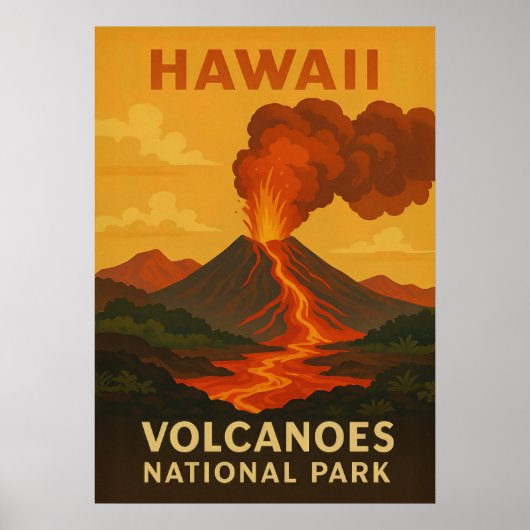 Poster Parc national des volcans d'Hawaii V01 (Devant)