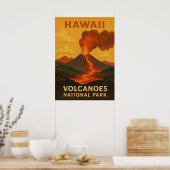 Poster Parc national des volcans d'Hawaii V01 (Cuisine)