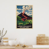 Poster Parc national des volcans d'Hawaii V02 (Cuisine)
