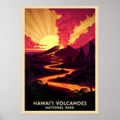 Poster Parc national des volcans d'Hawaii V03 (Devant)