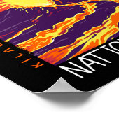 Poster Parc national des volcans d'Hawaii Vintage perturb (Coin)