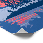 Poster Parc national des Voyageurs Illustration du lac Ra (Coin)