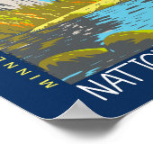 Poster Parc national des Voyageurs Minnesota Retro pertur (Coin)