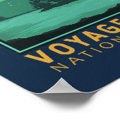 Poster Parc national des Voyageurs Rainy Lake Emblem Vint (Coin)