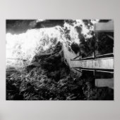 Poster Parc national d'Hawaii, Vue d'un tube de lave (Devant)