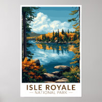 Parc national d'Isle Royale Voyage Art Vintage