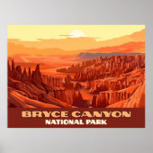 Poster Parc national du Bryce Canyon Montagnes Utah (Devant)