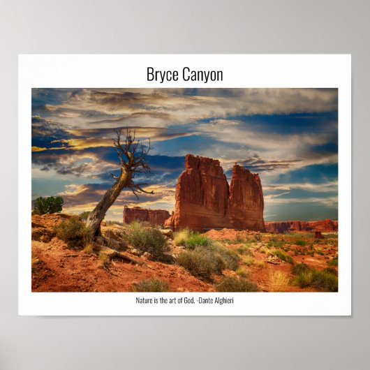 Poster Parc national du canyon de Bryce, paysage naturel (Devant)