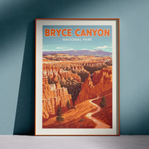 Poster Parc national du canyon de Bryce vintage