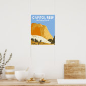 Poster Parc national du Capitol Reef Utah Golden Throne (Cuisine)