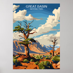 Poster Parc national du Grand Bassin Nevada Vintage