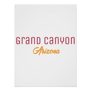 Poster Parc national du Grand Canyon Arizona Souvenir