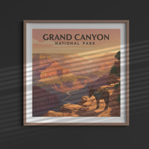 Poster Parc national du Grand Canyon vintage