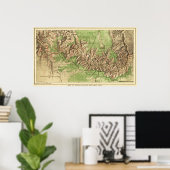 Poster Parc national du Grand CanyonCarte panoramique (Bureau à domicile)