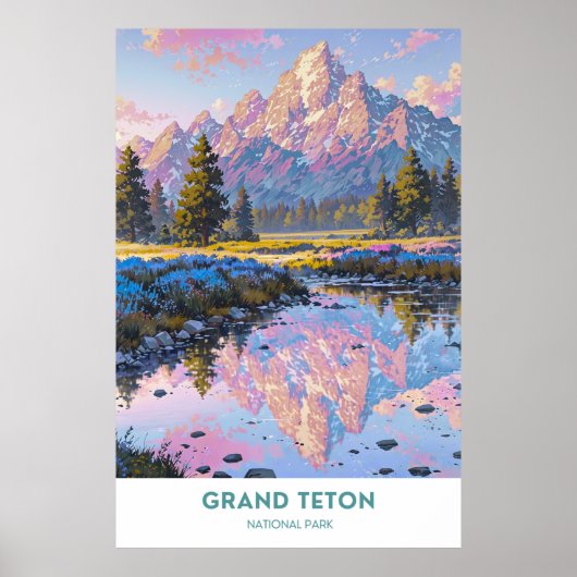Poster Parc national du Grand Teton, Wyoming (Devant)