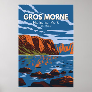 Poster Parc national du Gros-Morne Canada Tourisme Art Vi