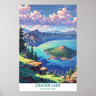 Poster Parc national du lac Crater, Oregon