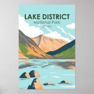 Poster Parc national du Lake District Wasdale Head Anglet