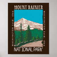 Parc national du Mont Rainier Vintage perturbé