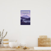 Poster Parc national du Mont Rainier Washington Cabine Re (Cuisine)