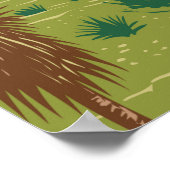 Poster Parc national du Saguaro Arizona Rincon Peak Vinta (Coin)