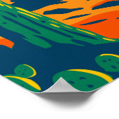 Poster Parc national du Saguaro Arizona Vintage (Coin)