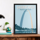 Poster Parc national Gateway Arch Vintage