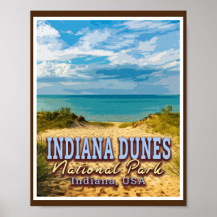 POSTER PARC NATIONAL INDIANA DUNES - INDIANA USA