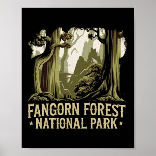 Poster Parc national interdit de Fangorn Forest Bookworms
