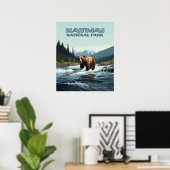 Poster Parc national Katmai Alaska Bear Brooks (Bureau à domicile)