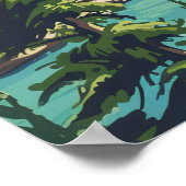 Poster Parc national Kootenay Canada Colombie-Britannique (Coin)