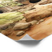 Poster Parc national Mammoth Cave Aquarelle (Coin)