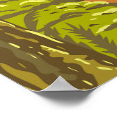 Poster Parc national olympique Hoh Rainforest Washington (Coin)