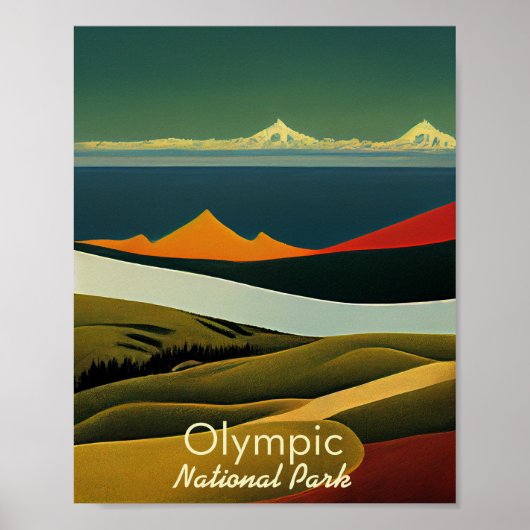Poster Parc national olympique minimaliste (Devant)