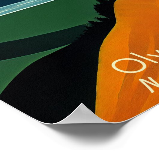 Poster Parc national olympique minimaliste (Coin)