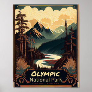 Poster Parc national olympique Vintage