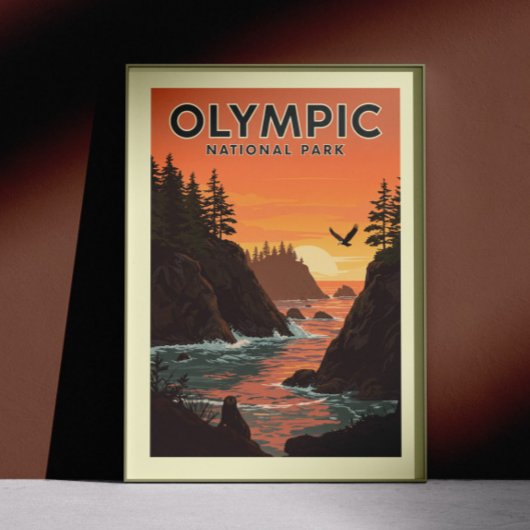 Poster Parc national olympique vintage