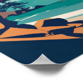 Poster Parc national olympique Washington Rocky Beach (Coin)