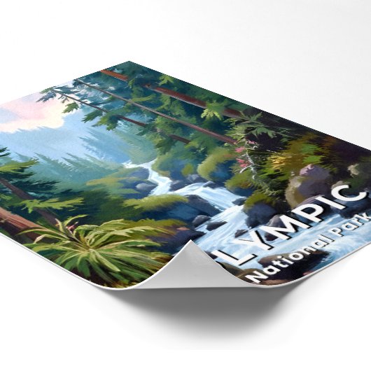 Poster Parc national olympique | Washington Travel (Coin)