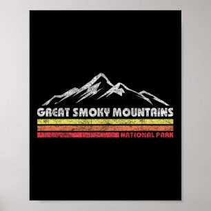 Poster Parc national rétro des Great Smoky Mountains Homm