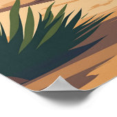 Poster Parc national Retro Joshua Tree (Coin)