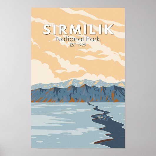 Poster Parc national Sirmilik Canada Tourisme Art Vintage (Devant)