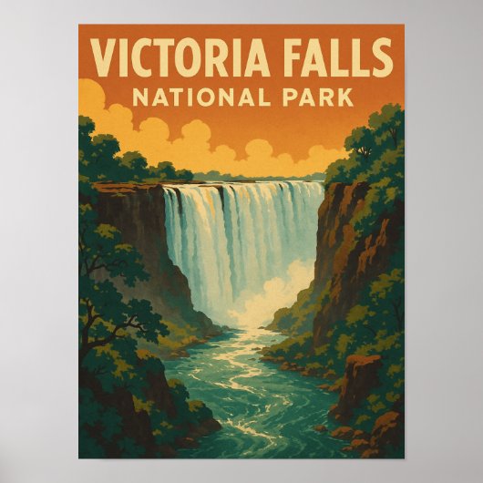 Poster Parc national Victoria Falls Getaway (Devant)