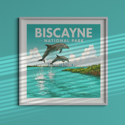 Poster Parc national vintage de Biscayne