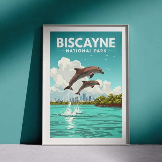 Poster Parc national vintage de Biscayne