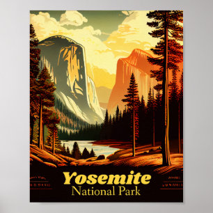 Poster Parc national vintage de Yosemite