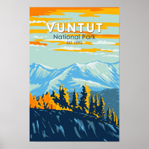 Poster Parc national Vuntut Canada Voyage Art Vintage