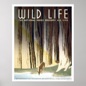 Poster Parc national Wild Life 1940 WPA (Devant)