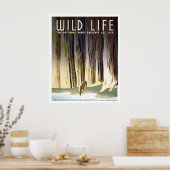 Poster Parc national Wild Life 1940 WPA (Cuisine)