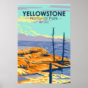 Poster Parc national Yellowstone Mammoth Hot Springs